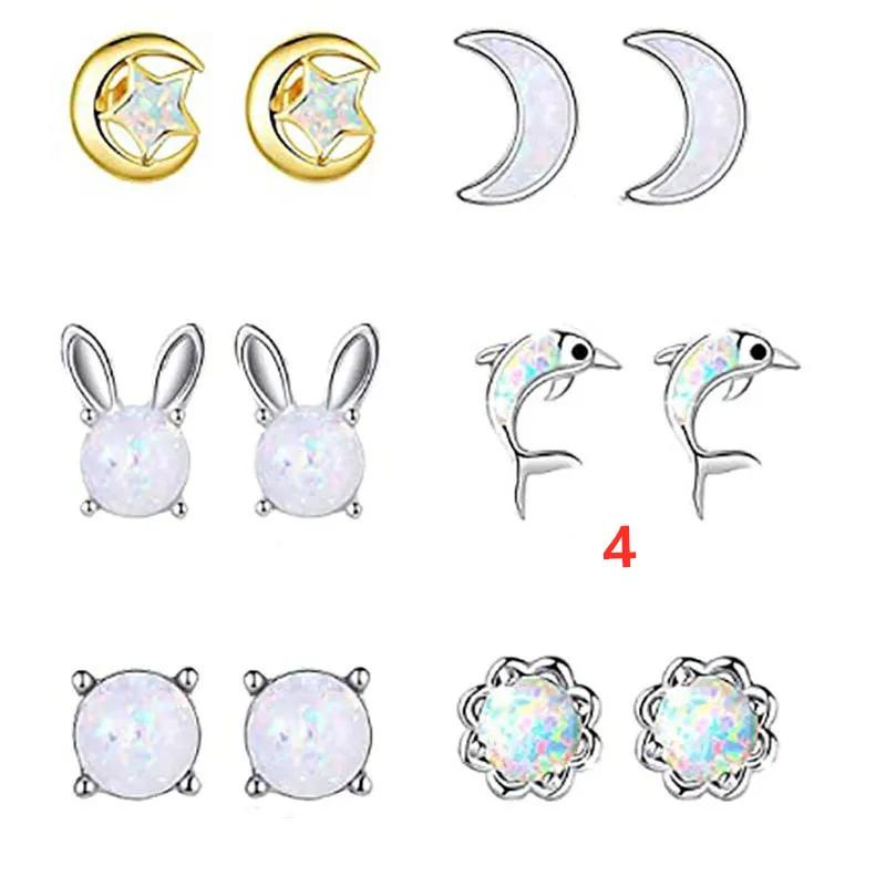 Moda colorido unicórnio gato coração arco-íris parafuso prisioneiro brincos para mulher gilrs colorido zircon brincos jóias accessoriesngs - Image 1