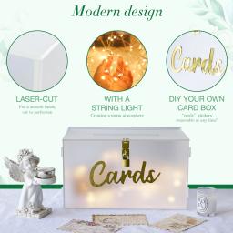 Caixa De Cartão De Casamento De Acrílico Fosco, Caixa De Cartão De Presente Para Recepção De Casamento, Presente Para Lembrança De Casamento, Caixa De Dinheiro Envelope, Decorações De Festa - Image 4
