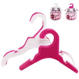 Não-Slip plástico sólido cabide para roupas Pet, cachorro e gato cabide, Save-Space Wordrobe armazenamento Rack, 5 pçs/lote - Image 1