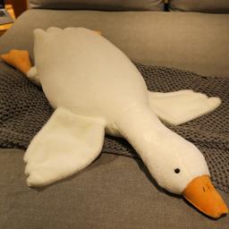 Big White Goose Sleeping Pillow para crianças, boneca de pelúcia, almofada macia do sofá, presente de aniversário para namorada, venda quente - Image 2