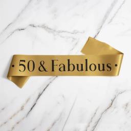 50 e Fabulosa Faixa de Aniversário para Homens e Mulheres, Alça De Ombro, Decoração De Festa De Feliz Aniversário, Favores De Festa, 50th Old Men, 1Pc - Image 5