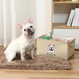 Personalizado Pet Storage Box, Dog Toy Basket, Cat Image, Name, Clothes Organizer, Acessórios Supplies, Free Print - Image 4