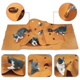 Dobrável resistente a riscos Pet jogando Game Mat, Gato jogando o jogo, Tapete de atividade de treinamento, Mordida escalada, Cat Litter Mat Pad - Image 1