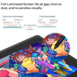 Gaomon-pd156pro tablet gráfico para desenhar, 15.6 polegadas mesa digitalizadora full-laminada ips tela hd com 8192 níveis de caneta sem bateria - Image 2