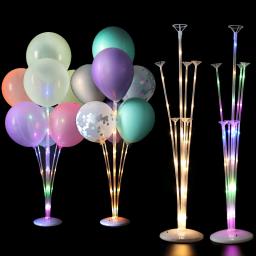 Coluna LED Balão Stand com Glow Lights String, Decoração de Festa Noturna, Baby Shower, Aniversário, 1 ou 2Set - Image 2