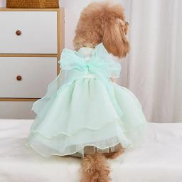 Pet Clothes Dog Wedding Dress Prom Party Princess Dresses para cães pequenos Luxury Dog Clothes Puppy Cat Costume White Pet Supplies - Image 6