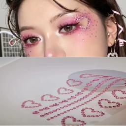 Amor Coração Adesivos para Arte Corporal, DIY, Face Jewels, Maquiagem, Olhos, 3D, Música, Festa, Acessórios Festival, Novo - Image 1