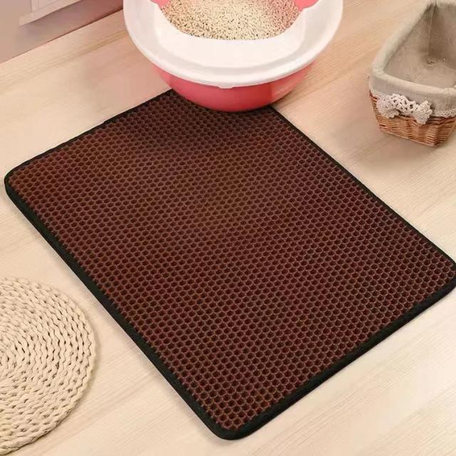 Tapete de areia para gatos com dupla camada impermeável e antiderrapante, cama lavável e fácil de limpar, o presente ideal para seu pet