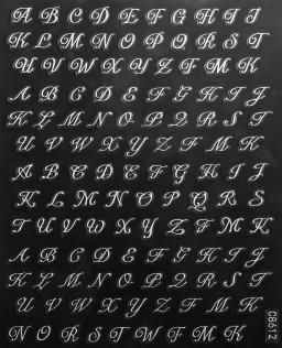 3d adesivos de unhas com design carta romana, manicure acessórios, ouro, prata, preto, branco, alfabeto, diy, diy, 4 folhas/set, nk x 4 - Image 2