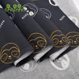 Chainho-Tecido De Algodão De Tecer De Sarja Impressa, Tecido De Patchwork, Costura DIY, Material De Quilting, Série Preto e Branco, 3 Especificação, C137 - Image 6