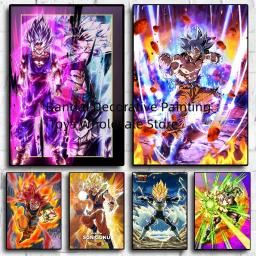 Dragon Ball Anime Canvas Printing, Goku, Vegeta, Quarto, Home Picture Decor, Impressões, Pinturas, Cartaz, Personagem de Desenho Animado, Presentes - Image 1