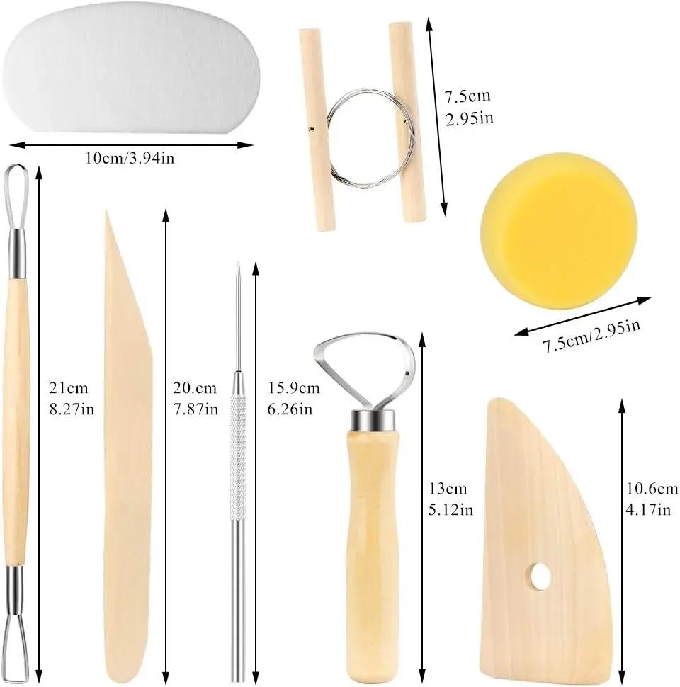 Conjunto de ferramentas para escultura em argila de cerâmica, 8-62 peças, kit de alisamento de cera, escultura em cerâmica, modeladores de polímero, ferramenta esculpida, escultura - Image 1