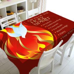 Toalhas De Mesa De Pentecostes Para Decoração De Festa, Resistente A Manchas, Casa, Cozinha, Restaurante, Whitsunday, Corredor De Mesa, Acessórios De Festa - Image 5
