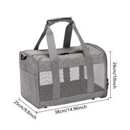 Gato e Cão Respirável Bolsa de Transporte, 7kg, Dobrável, Carga-Rolamento, Bolsa de Mão, Ao Ar Livre, Viagem, Caminhada, Descansando, Saída - Image 6