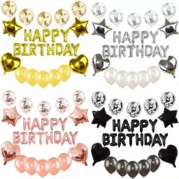 Conjunto de balão e balão para decoração de festa, feliz aniversário e piscina - Image 1