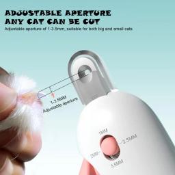 Nail Clippers com orifício ajustável para evitar excesso de corte, Ferramentas profissionais de higiene, Pet Nail Trimmer, Cat and Dog Care - Image 2