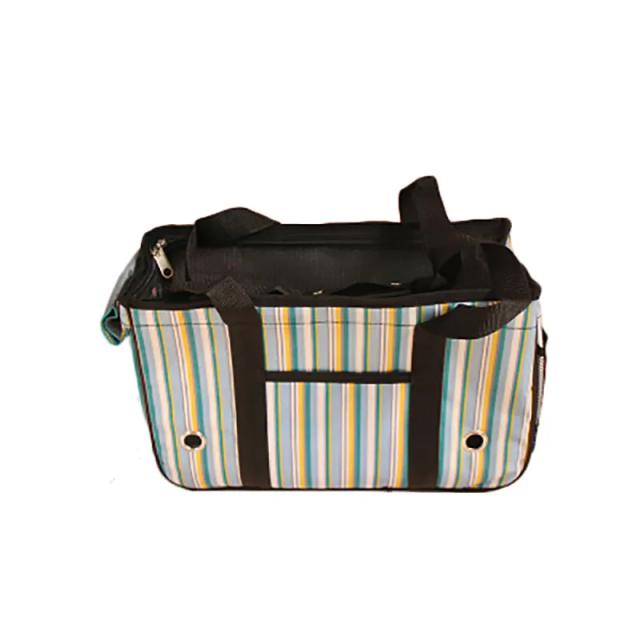 Bolsa transportadora portátil e dobrável para pets, mochila diagonal fashion e prática para viagens com cães