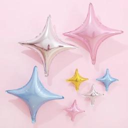 Balão folha de estrela de quatro pontas, 5 peças 10/18 porcelana decoração de festa de bebê aniversário de casamento fundo balão de estrela de alumínio - Image 3