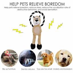 Brinquedos de dentição de pelúcia para animal de estimação, Brinquedos interativos dos desenhos animados para gato e cachorro, Fácil de limpar, Não perde cor - Image 4