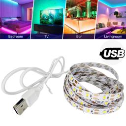 Auto-adesivo Cuttable fita flexível, Luzes LED Strip, Luzes de corda para o quarto, Prateleira, Decoração da cozinha - Image 1