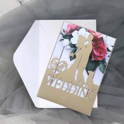 25pcs Noiva e noivo Casamento Convite Carta Cartão Aniversário Adulto Batismo Envelope Cartão Postal Decoração Do Partido - Image 3