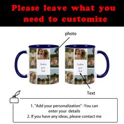 Caneca de café personalizada com foto impressão para mulheres, imagem personalizada, ambos os lados, várias cores, presentes de Natal, 11oz - Image 3