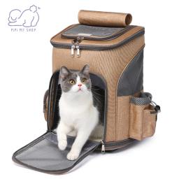 Pet Travel Carrier Mochila, Rodas de Rolamento Removíveis, Ventilação De Malha, Janela, Bolsos De Armazenamento, Cães, Gatos, Cachorro, Suprimentos - Image 3