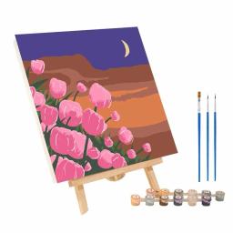 Kits de pintura a óleo por números para adultos, pintados à mão, flor, imagem diy, decoração home, diy, j4a6 - Image 6