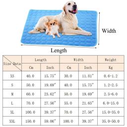 Esteira de resfriamento para cães e gatos, Esteira lavável para cachorro grande, Colchão de gel de gelo, Cobertor de almofada - Image 2