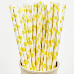 Canudos de papel de frutas, abacaxi, morango, limão, canudos criativos, decoração de aniversário, chá de bebê, 25pcs - Image 5