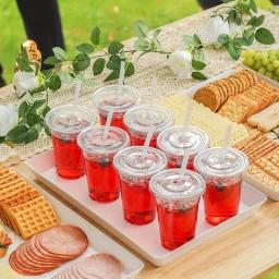 Copos descartáveis BPA Free com palha, Adequado para Halloween e Natal Fontes de festa, Reciclável, 100 Conjuntos, 30 Conjuntos, 10 Conjuntos - Image 4