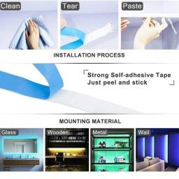 Auto-adesivo Cuttable fita flexível, Luzes LED Strip, Luzes de corda para o quarto, Prateleira, Decoração da cozinha - Image 6