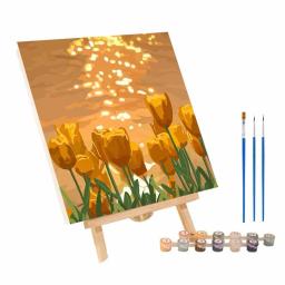 Kits de pintura a óleo por números para adultos, pintados à mão, flor, imagem diy, decoração home, diy, j4a6 - Image 3