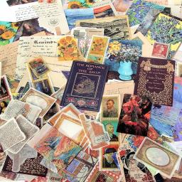 Adesivos artísticos para suprimentos de journaling, conjunto de adesivos estéticos, papel vintage para scrapbooking, planejadores, notebook, bricolage, 200pcs - Image 3
