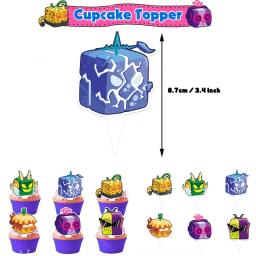Desenhos animados Blox Fruits Theme Party Supplies, Decoração de balão de látex, Bolo, Banner de aniversário, DIY, Kid, Girl Gift - Image 2