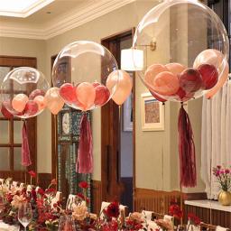 Transparente Bobo Bolha Balões, Decoração Inflável Suprimentos, Festa de Aniversário, Casamento, 12 ", 18", 24 ", 36", 10Pcs - Image 1
