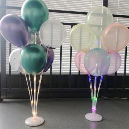 Coluna LED Balão Stand com Glow Lights String, Decoração de Festa Noturna, Baby Shower, Aniversário, 1 ou 2Set - Image 3
