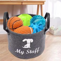 Felt Toy Storage Box para Animais de Estimação, Acessórios para Cães, Roupas, Diversos, Organizador, Ferramentas para Casa, Fornecimento, 1 Pc, 3 Pcs, 5Pcs - Image 5