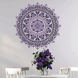 Diy artesanato mandala molde para pintura estênceis carimbado álbum de fotos cartão de papel em relevo em madeira, tecido, parede 50*50 cm tamanho - Image 1
