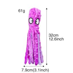 Animal de estimação brinquedo de pelúcia gato cão voz polvo casca quebra-cabeça brinquedo mordida resistente interativo pet dentes do cão limpeza mastigar brinquedo para animais de estimação suprimentos - Image 3