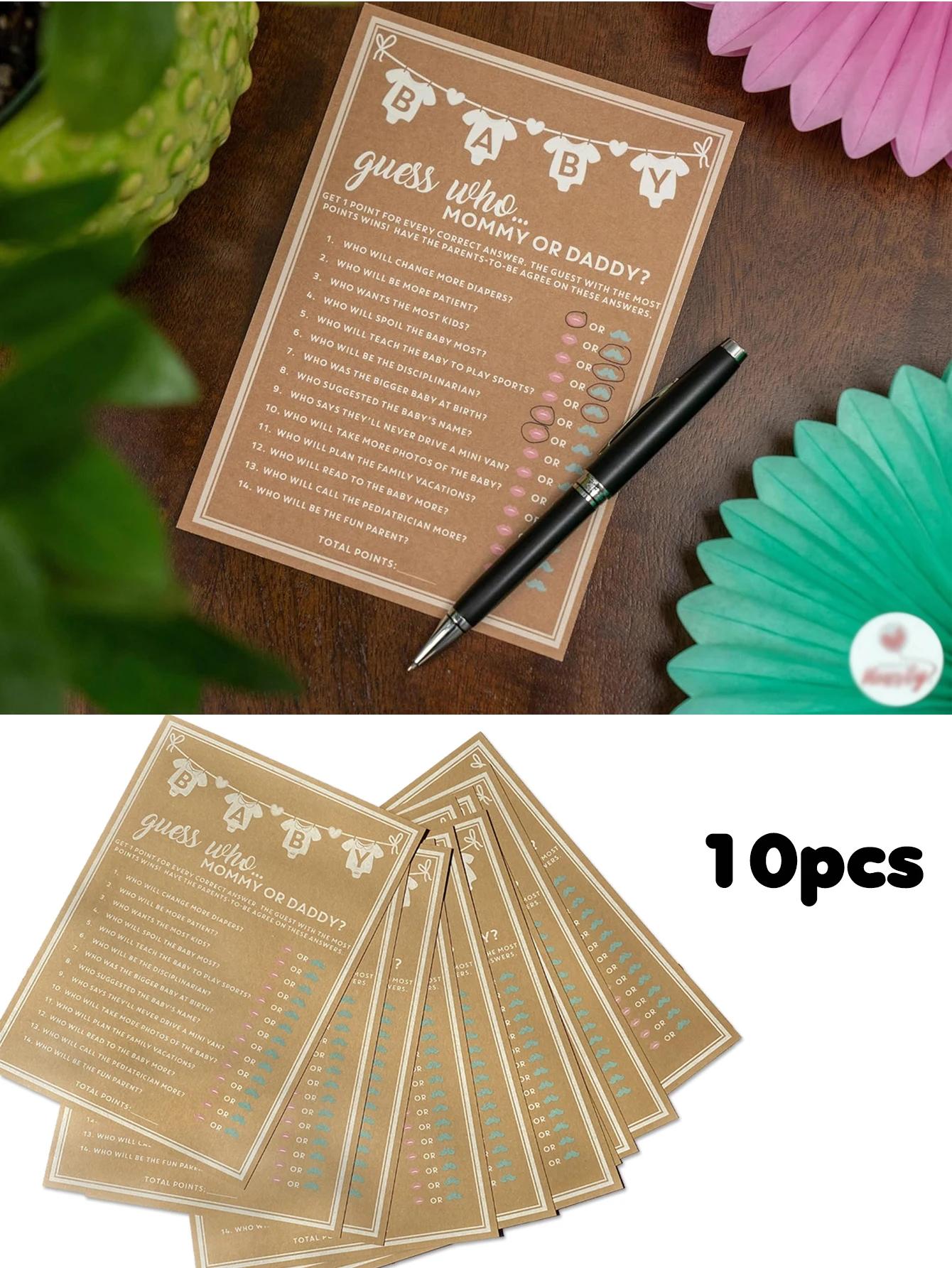 Papel Kraft para Festa do Batismo do bebê, Sugestão Bênção Cartão Previsão, 10 unid - Image 1