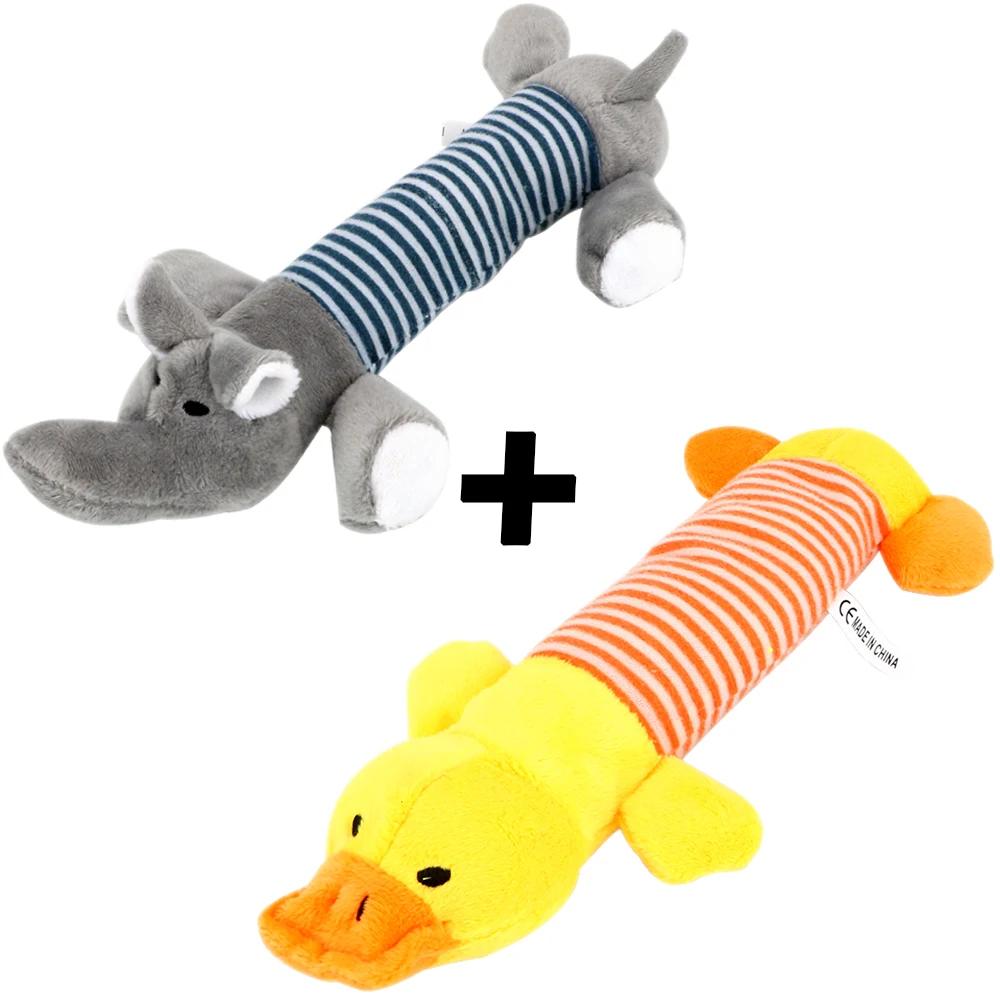 Brinquedo de pelúcia para animais de estimação, brinquedo de pelúcia engraçado com som de boneco para cachorro e gato, de elefante, pato, porco, adequado para todos os animais de estimação - Image 1