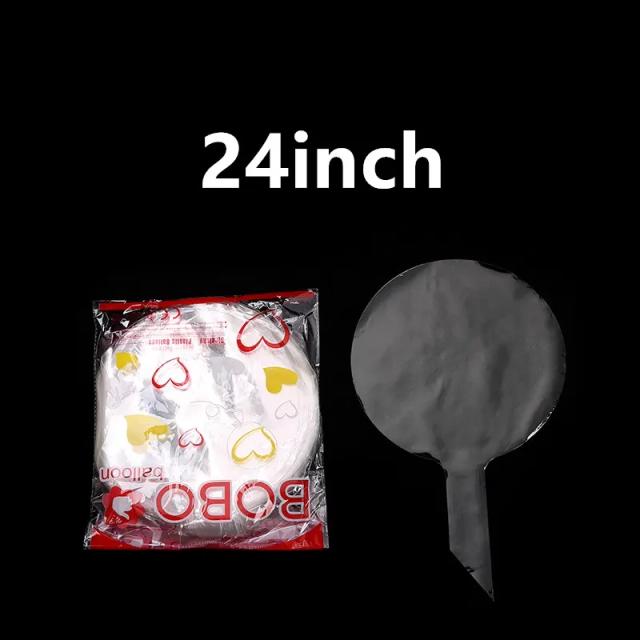 Conjunto de 50 Balões de PVC Transparente para Festas: 8, 12, 20, 24 e 36 Polegadas - Decoração para Aniversários, Casamentos e Chás de Bebê