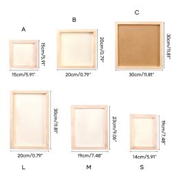 Faça você mesmo moldura de madeira em branco em branco ornamento decorativo para mesa suprimentos para artesanato - Image 6