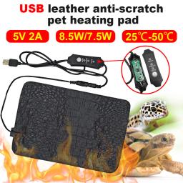 Pet Aquecimento Pad para Répteis, Cobertor Elétrico, Aquecedor, Almofada Quente, Controlador de Temperatura Ajustável, Incubadora Mat, USB - Image 6