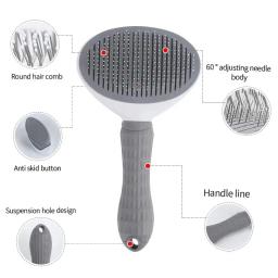 Pet cão escova gato pente auto limpeza pet removedor de pêlos escova para cães gatos grooming ferramentas animais de estimação desmatting pente cães acessórios - Image 4