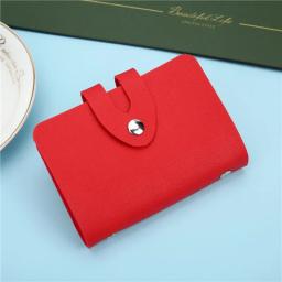 Carteira de cartão de visita para homens e mulheres, preto, rosa, azul, verde, vermelho, marrom, banco, ID, titular do cartão de crédito, 24 Bits - Image 5