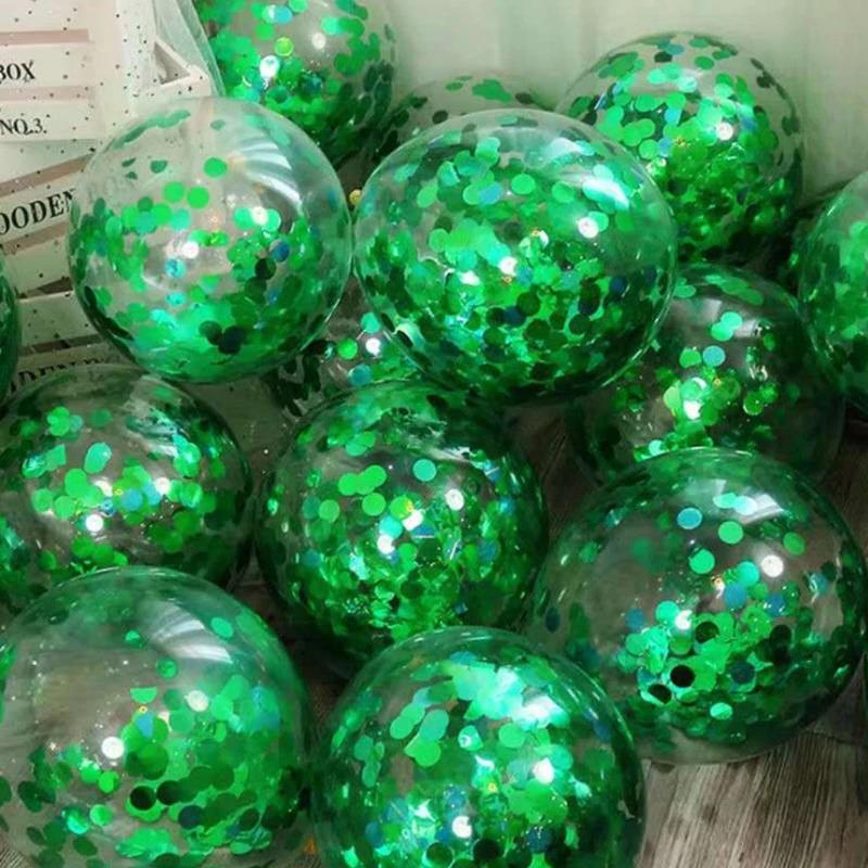 12 Polegada confetes látex balão aniversário casamento festa de aniversário decorações ouro confetes chá de fraldas suprimentos de festa de hélio balão - Image 1