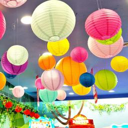 Lanternas De Papel Chinesas Multicoloridas, Eventos De Casamento E Decoração De Festa, Fontes De Férias, Bola De Papel, 32 Cores, 15-20-25-30-35-40cm - Image 1