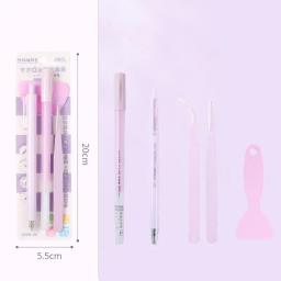 4 pçs/set diy scrapbooking artesanato kit faca caneta pinças cola varas pá ferramentas conjunto corte pasta papel arte trabalho acessórios de corte - Image 6